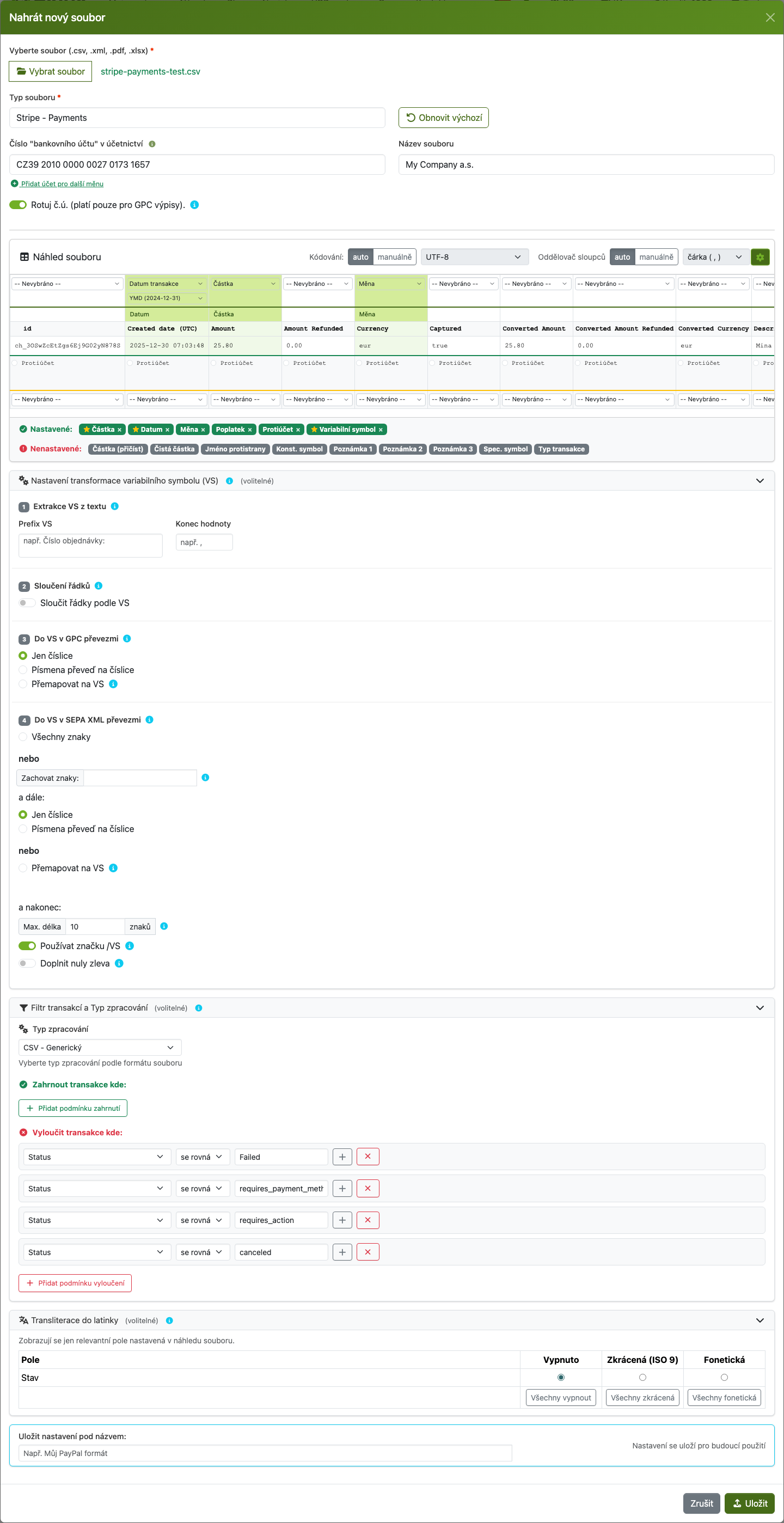 Upload modal s anotacemi